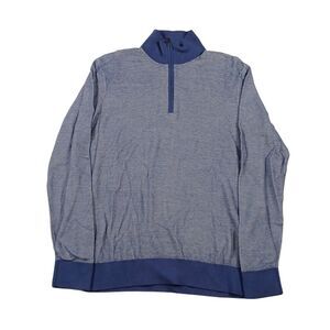 The‎ Mens Store Half-Zip Sweater Mens Small Cadet Blue Cotton Textured $108